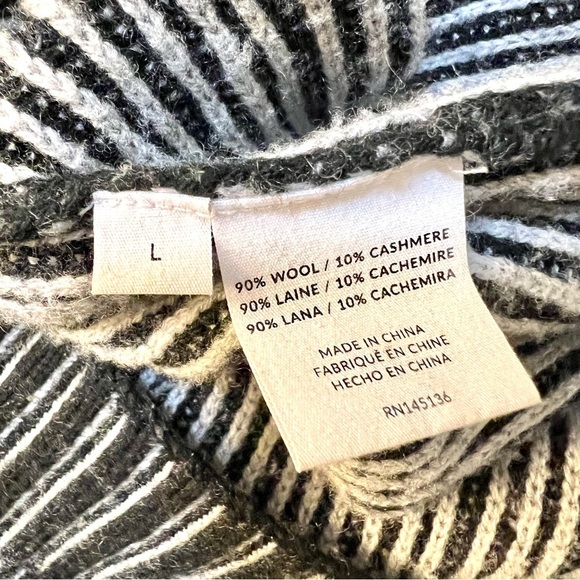 NAADAM Cashmere Wool Asymmetrical Turtleneck thick sweater Dress Whimsygoth L - Picture 13 of 13